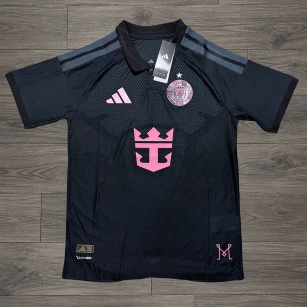 Adidas Inter Miami CF 2025-26 Away Jersey Suarez #9 Size Large Black Pink NEW